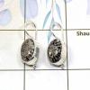 Cab Black Coral Gemstone 925 Sterling Silver Earring BSE956-E- Oval Solid 925 Sterling Silver Wholesale